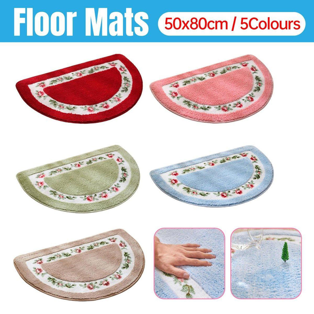 Non Slip Entry Mat Indoor Outdoor Mat Washable Foot Mat Foyer Bedroom - Blue