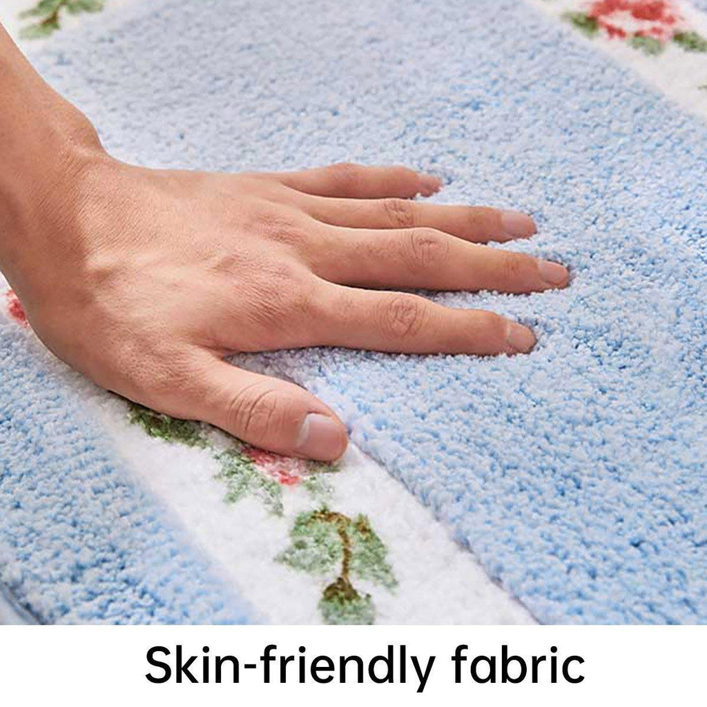 Non Slip Entry Mat Indoor Outdoor Mat Washable Foot Mat Foyer Bedroom - Blue