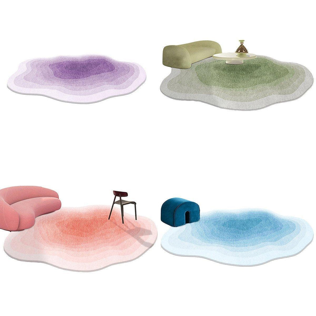 Shaped Cashmere Carpet Living Room Full Blanket Cloakroom Dressing Table - Green