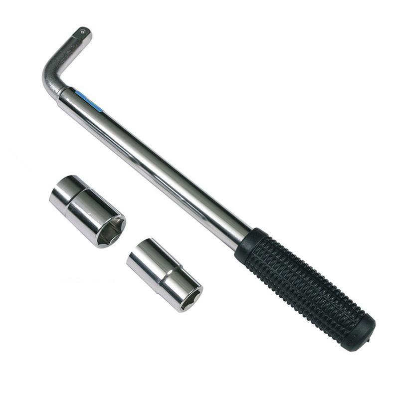Extendable Car Wheel Brace Heavy Duty Nut Lug Wrench Sockets 17/19mm & 21/23mm