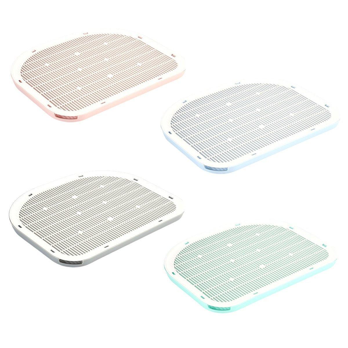 Anti Spill Cat Litter Mat Double Layer Pet Toilet Mat for Litter Box - Grey
