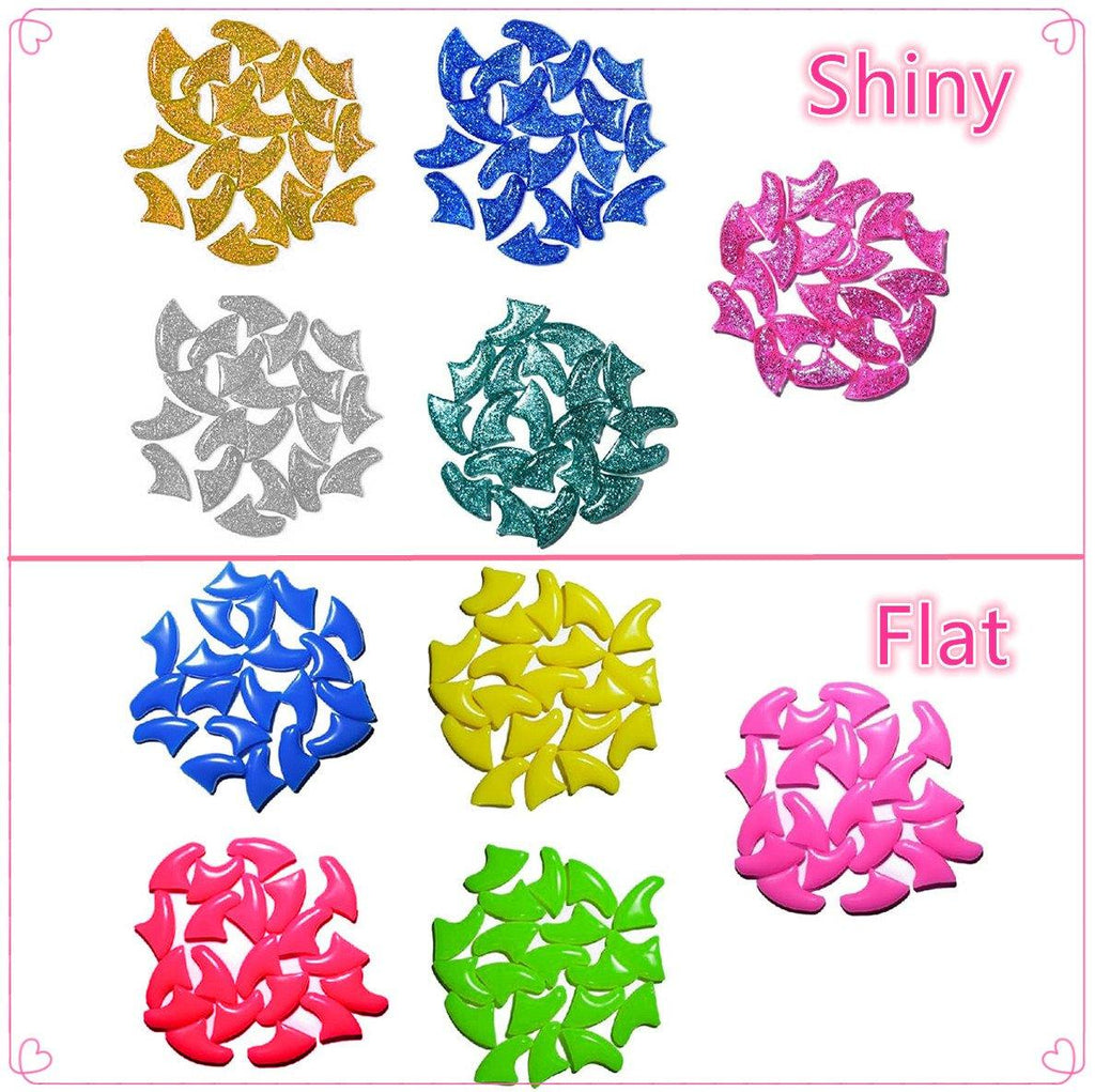 100PCS Anti Scratch Paw Covers for Cats and Kittens Nail Protector Soft Paw - Flat-S