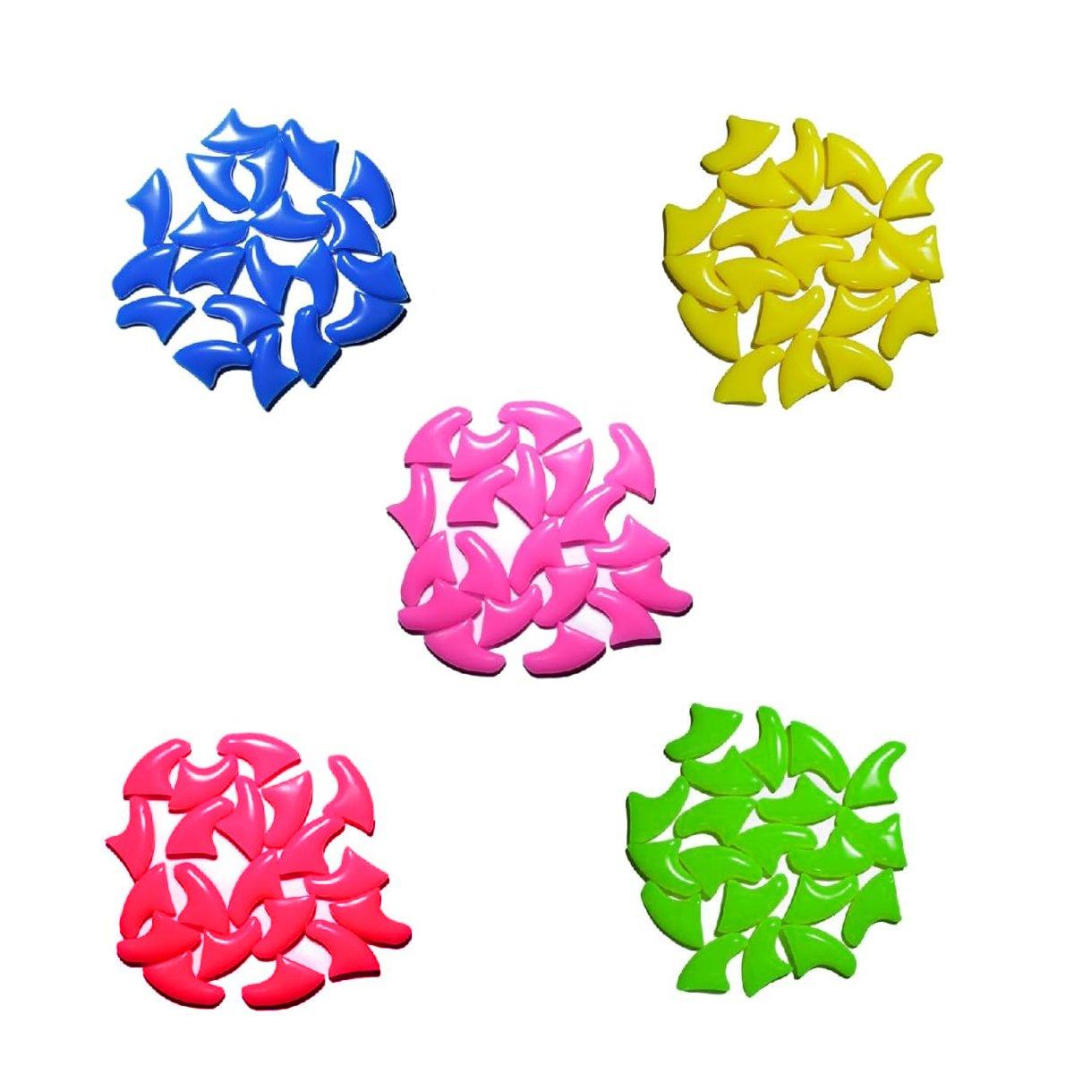 100PCS Anti Scratch Paw Covers for Cats and Kittens Nail Protector Soft Paw - Flat-XS