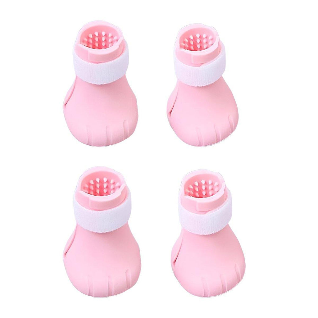 4pcs Cat Bathing Grooming Anti-Scratch Silicone Pet Socks for Bathing Feeding - Green
