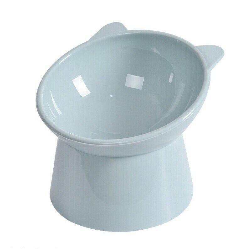 Elevated Pet Bowl Cat Dog Feeder Food Water High-Foot Anti Vomiting Tilted Bowl - Pink