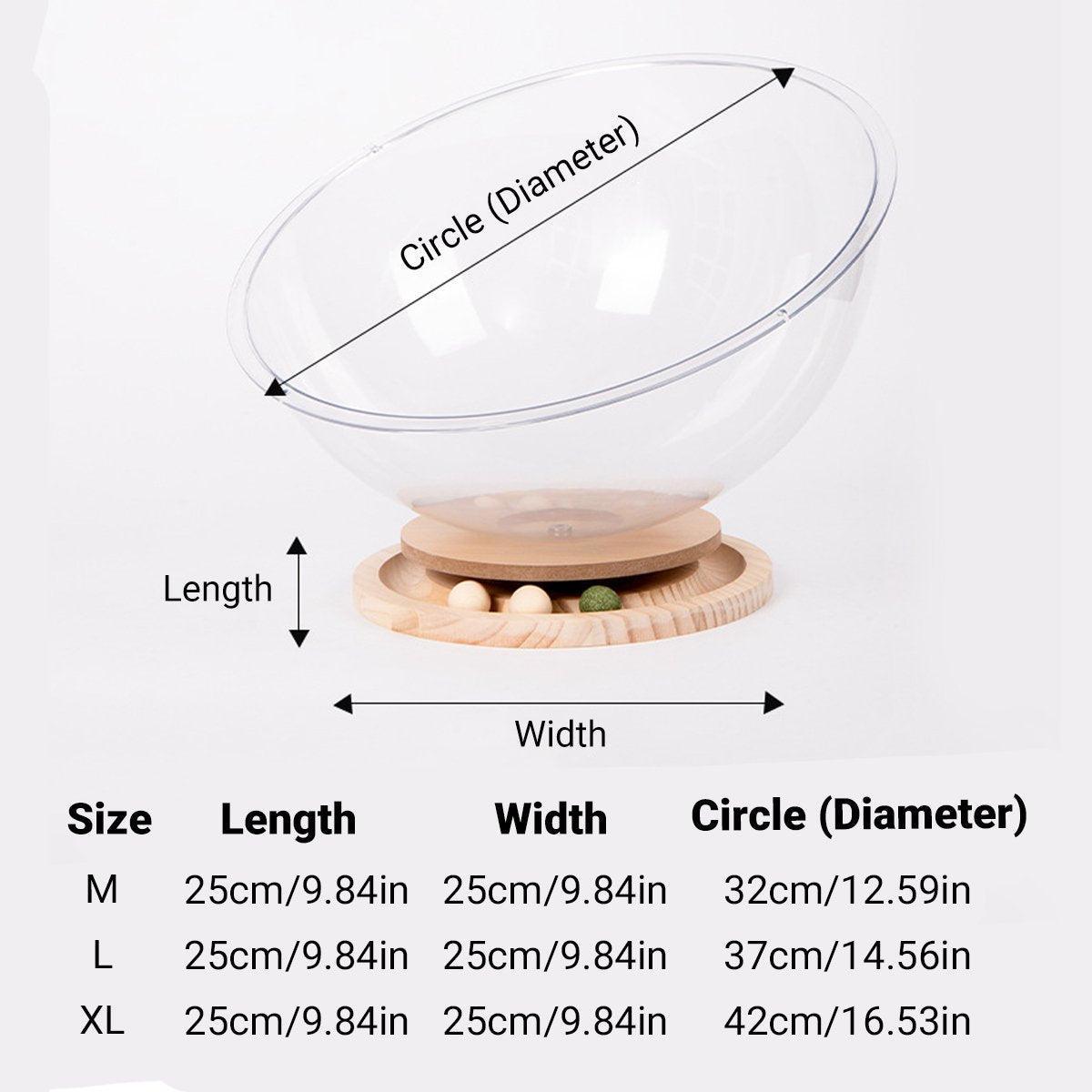 Four Seasons Acrylic Space Capsule Cat Bed Semi-closed Cool Nest Turntable Toy - L