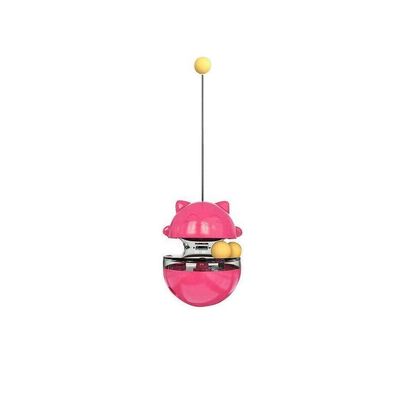 Cat Treat Dispenser Toy Ball Kitten Selfplay Interactive Tumbler Multifunction - Green