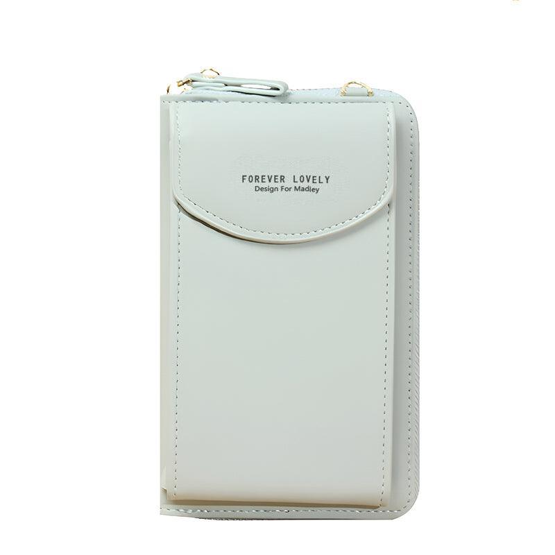 Women Pouch Bag Mobile Phone Bag Pu Leather Crossbody Purse Wallet Shoulder Bag - Red