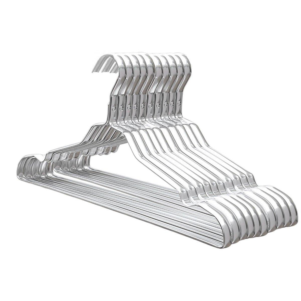 10PCS Metal Clothing Hangers Anti-slip Aluminium Alloy Drying Rack Coat Hanger - Champagne Gold