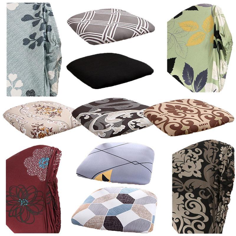 Stretch Dining Chair Seat Covers Removable Seat Cushion Slipcovers Protector - C