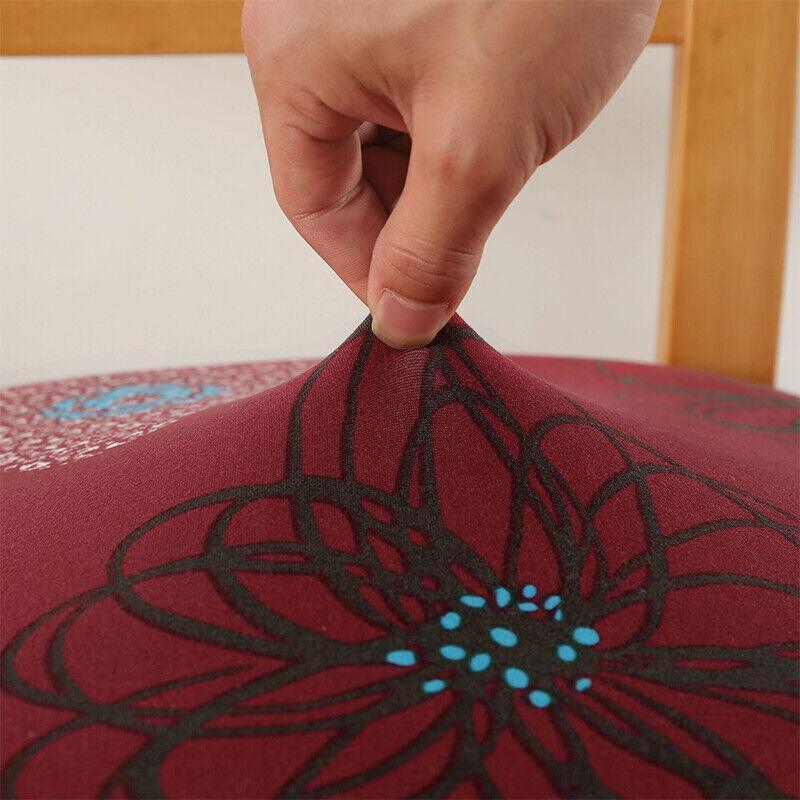 Stretch Dining Chair Seat Covers Removable Seat Cushion Slipcovers Protector - C