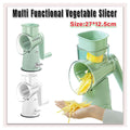 Multifunctional Vegetable Cutter Drum Slicer Kitchen Hand Cranked Grater Tool - Green