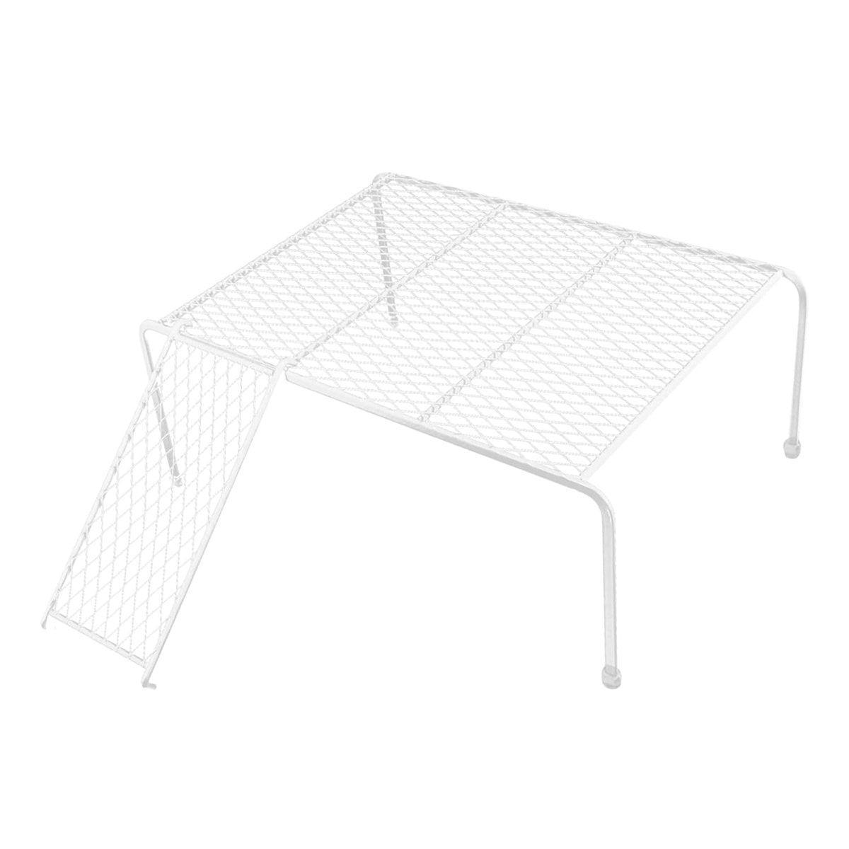 Metal Iron Chicken Feeding Ladder Grid Shelving Landscaping Platform Supplies - White-L