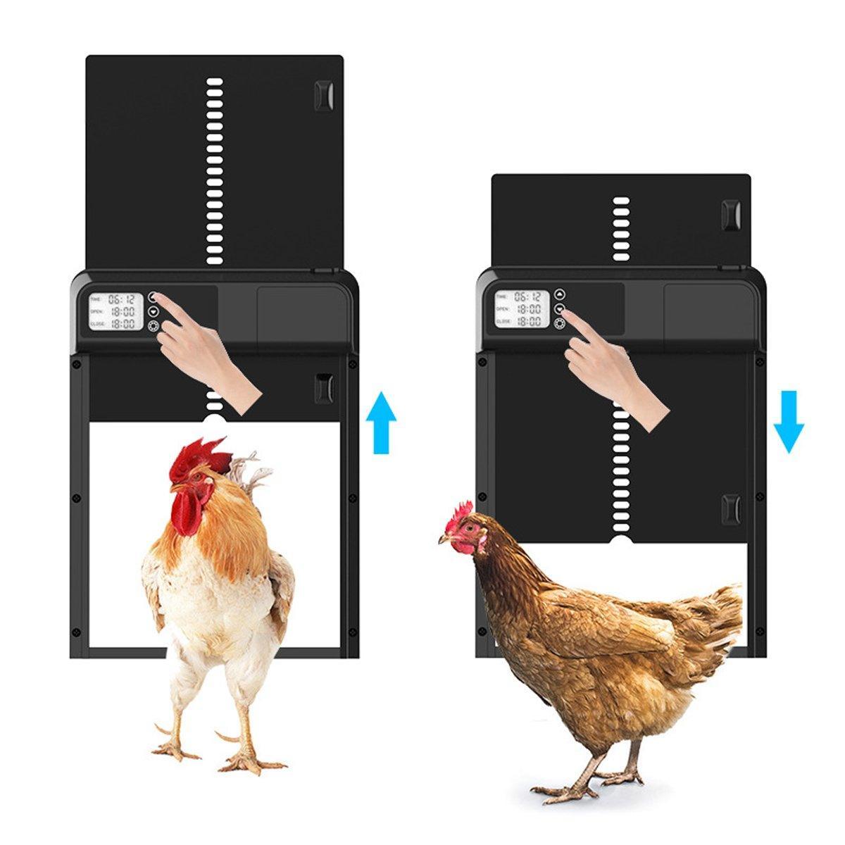Automatic Induction Electric Stainless Steel Coop Door Intelligent Timer Control