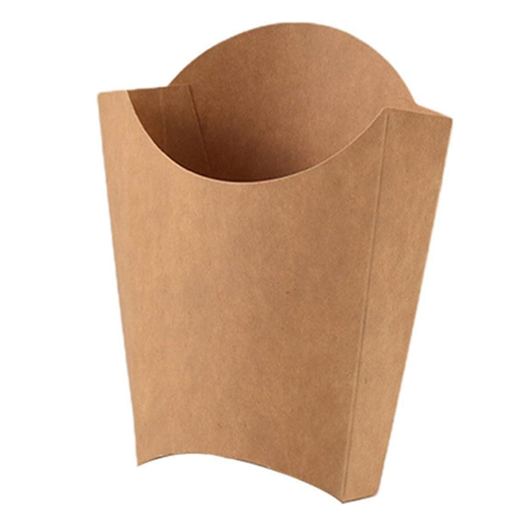 100pcs Kraft Paper Popcorn Box Folding Baking Box Party Snack Treat Container - 12.2x11.3cm