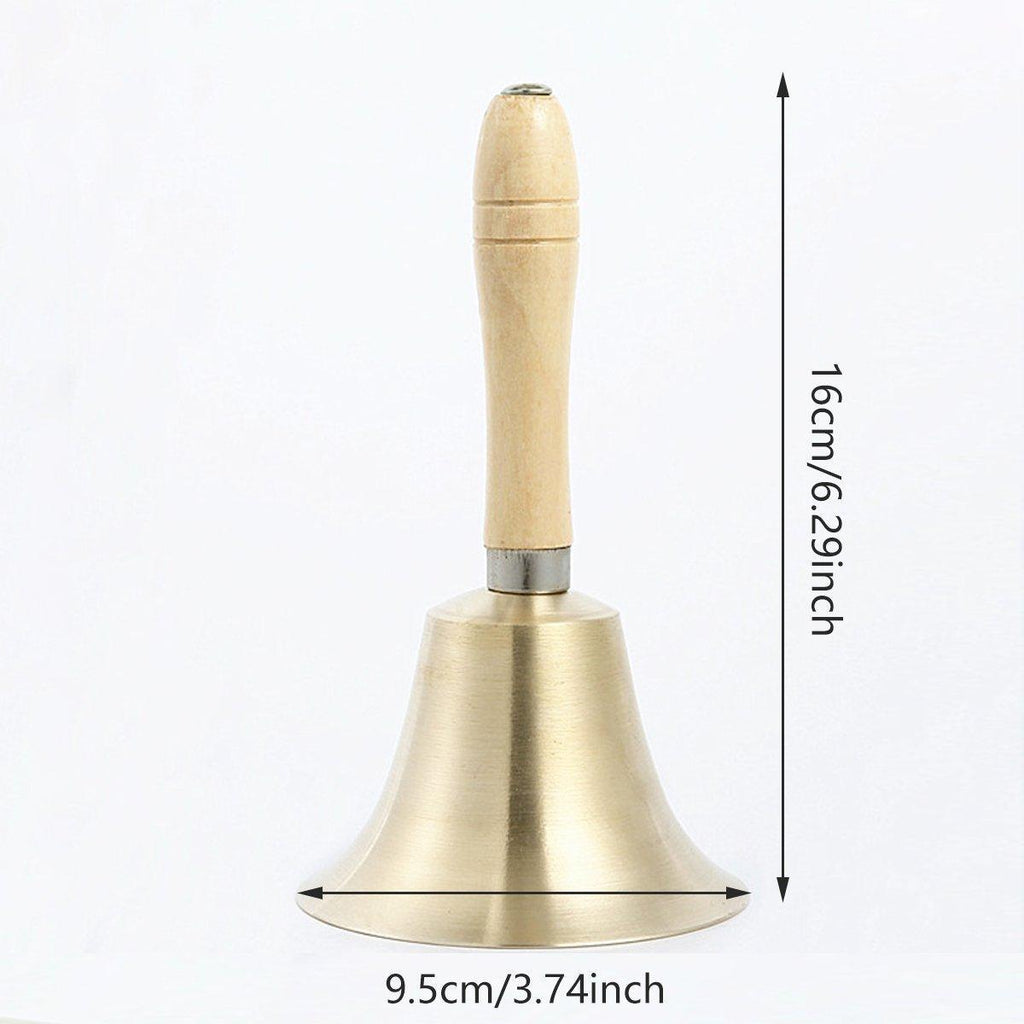 Wooden Handle Hand Bells Christmas Pet Bells Classroom Call Rattles Party Bell