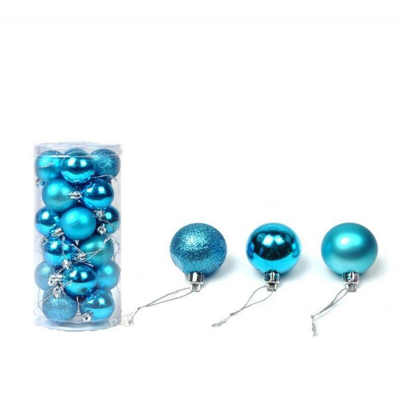 24Pcs/Pack Christmas Tree Xmas Balls Decorations Baubles Party Wedding Ornament - Gold