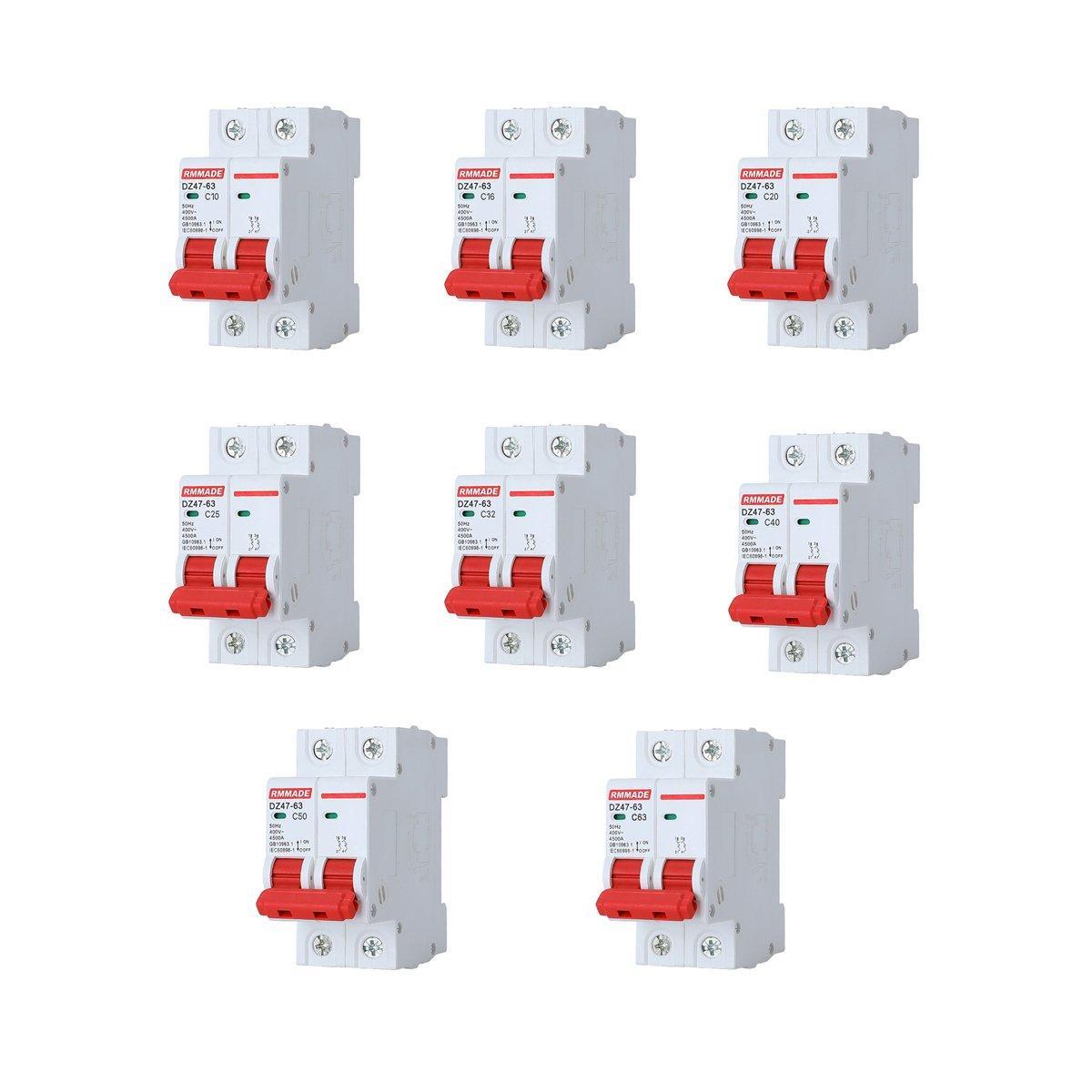 AC Circuit Breaker Solar 220-380V 2Pole Double MCB Mini 10-63 Amp - 20A