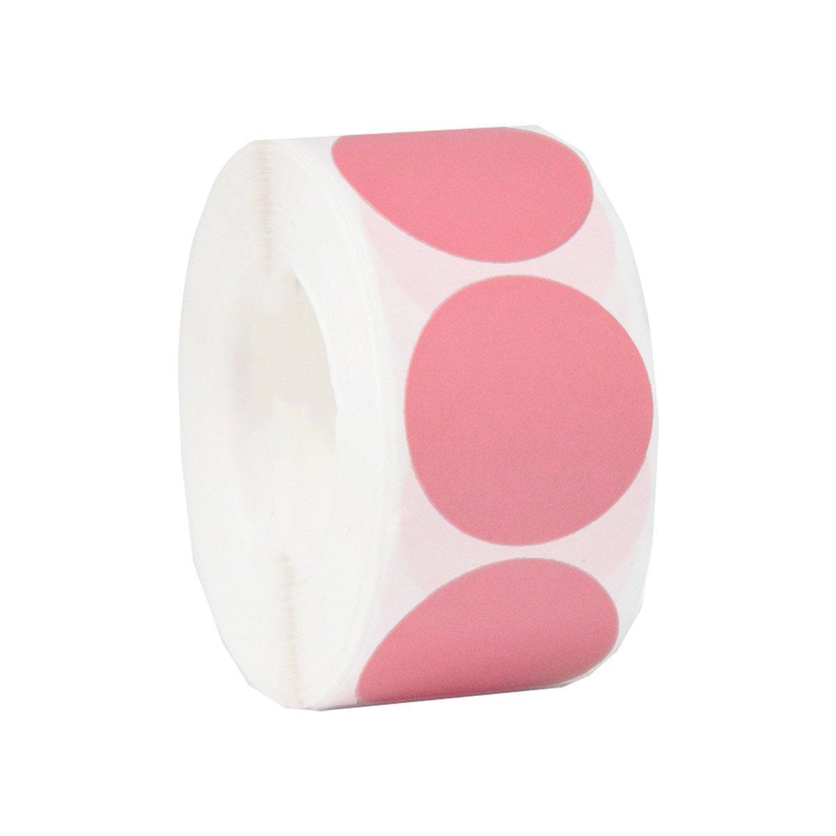 8 Rolls Colored Polka Dot Labels Round Seal Stickers Marking Round Sticker Set - Rose