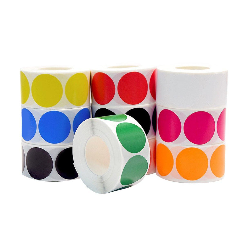 8 Rolls Colored Polka Dot Labels Round Seal Stickers Marking Round Sticker Set - Blue