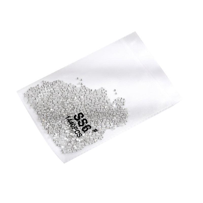 1440Pcs Glitter Rhinestones Crystal Flat Clear Bottom Glass Nail Art Nail Drill - Clear Crystal SS3