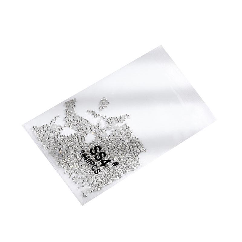 1440Pcs Glitter Rhinestones Crystal Flat Clear Bottom Glass Nail Art Nail Drill - Clear Crystal SS5
