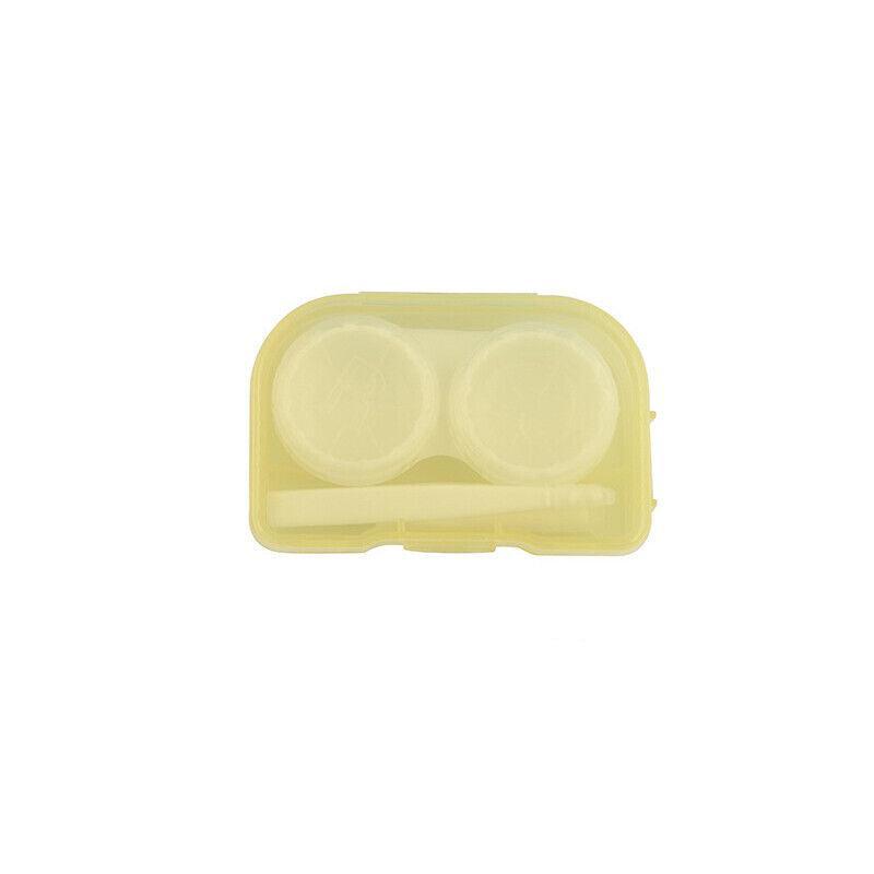 Lens Storage Case with Applicator Kit Tweezers Soft Tip Tool for Contact Eye Care - White