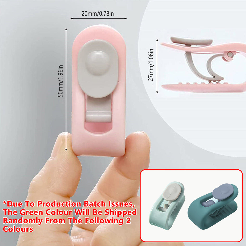 10/20pcs Quilt Retainer Cover Clips Invisible Needle-Free Thumb Buckle Bedding - Pink+Green-20PCS
