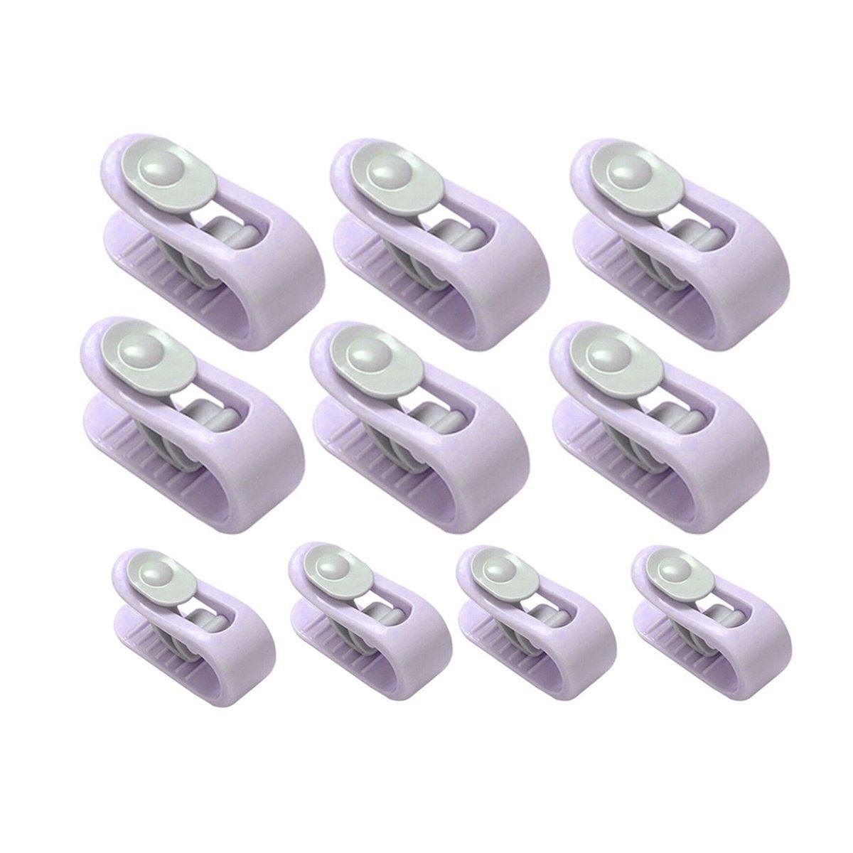 10/20pcs Quilt Retainer Cover Clips Invisible Needle-Free Thumb Buckle Bedding - Pink+Green-20PCS