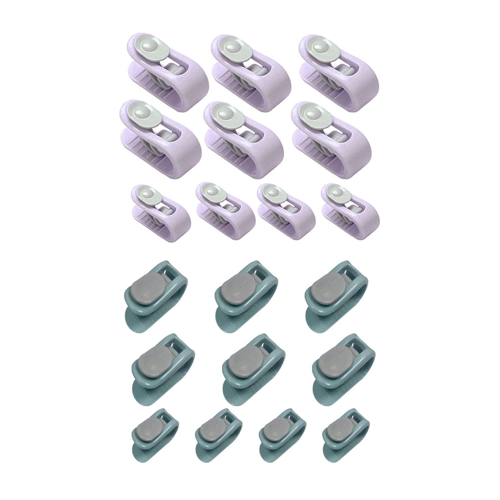10/20pcs Quilt Retainer Cover Clips Invisible Needle-Free Thumb Buckle Bedding - Pink+Purple-20PCS
