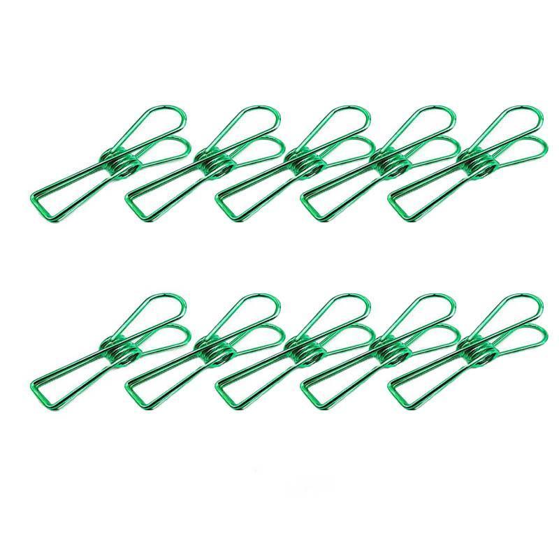 10X Spring Paperclips Metal Wire Hollow Out Clips 33mm Mini Binder Paper Clip - Rose Gold