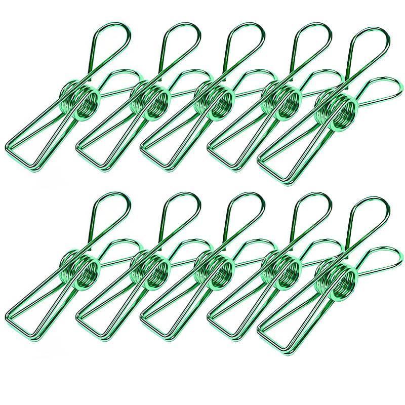 10X Spring Paperclips Metal Wire Hollow Out Clips 55mm Mini Binder Paper Clip - Rose Gold
