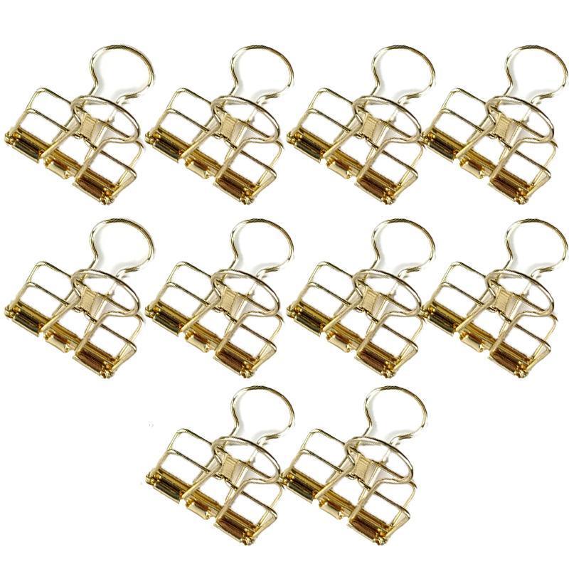 Solid Color Hollow Out Swallowtail Metal Binder Bookmark Clips Office Supplies - Blue
