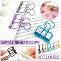 Solid Color Hollow Out Swallowtail Metal Binder Bookmark Clips Office Supplies - Gold