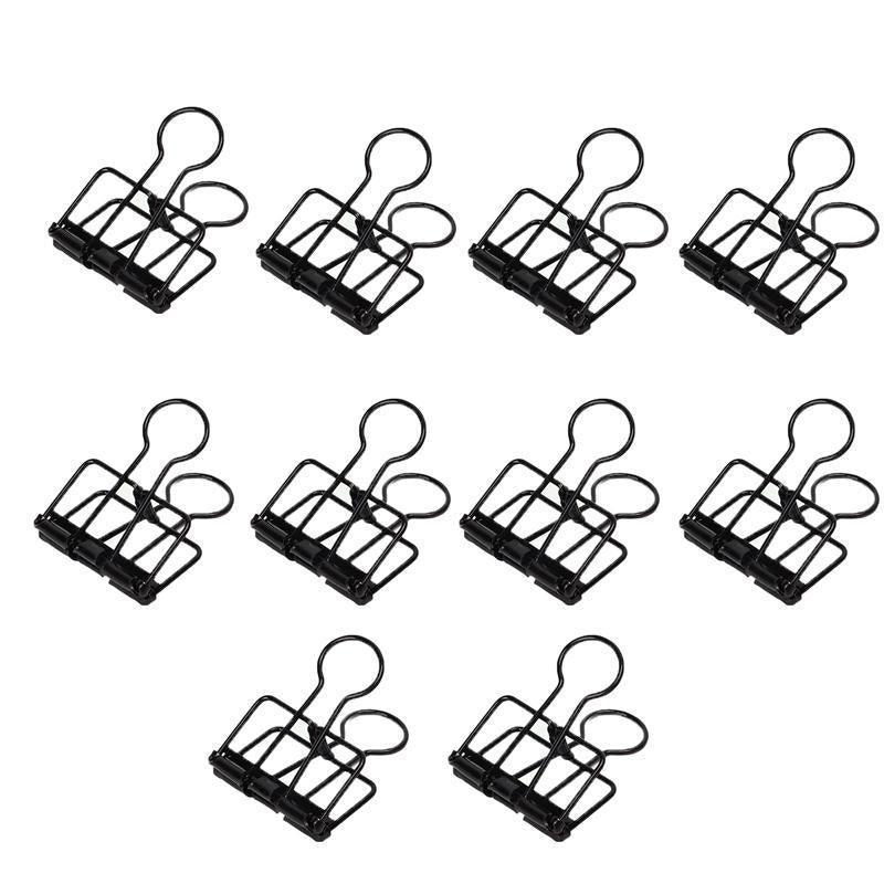 Solid Color Hollow Out Swallowtail Metal Binder Bookmark Clips Office Supplies - Gold