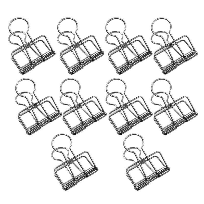 Solid Color Hollow Out Swallowtail Metal Binder Bookmark Clips Office Supplies - Purple