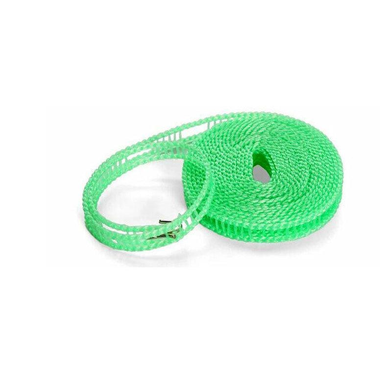 Portable 5M Travel Clothes Line Washing Rope Non Slip Airer Laundry Clothesline - Pink