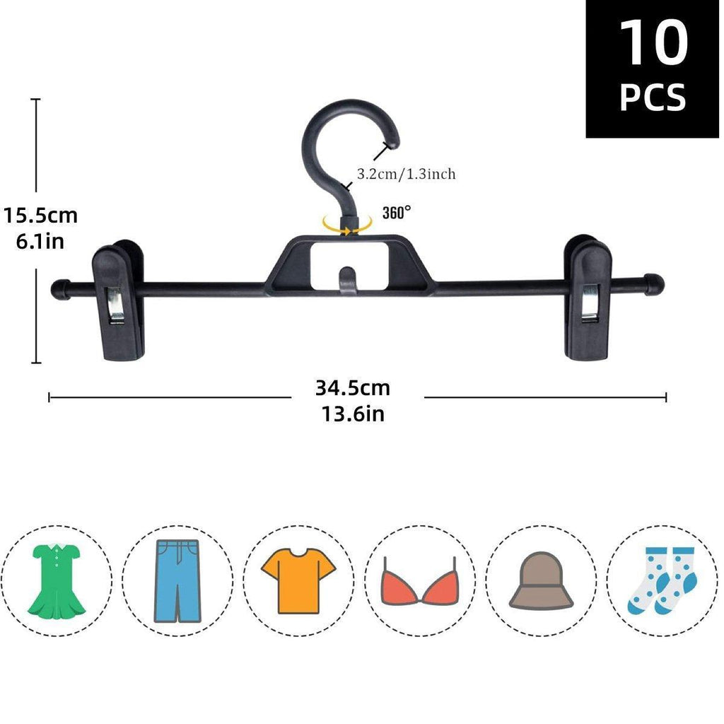 Seamless Household Retractable Pants Rack Buckle Clothes Clip Inner Hanger - Pink