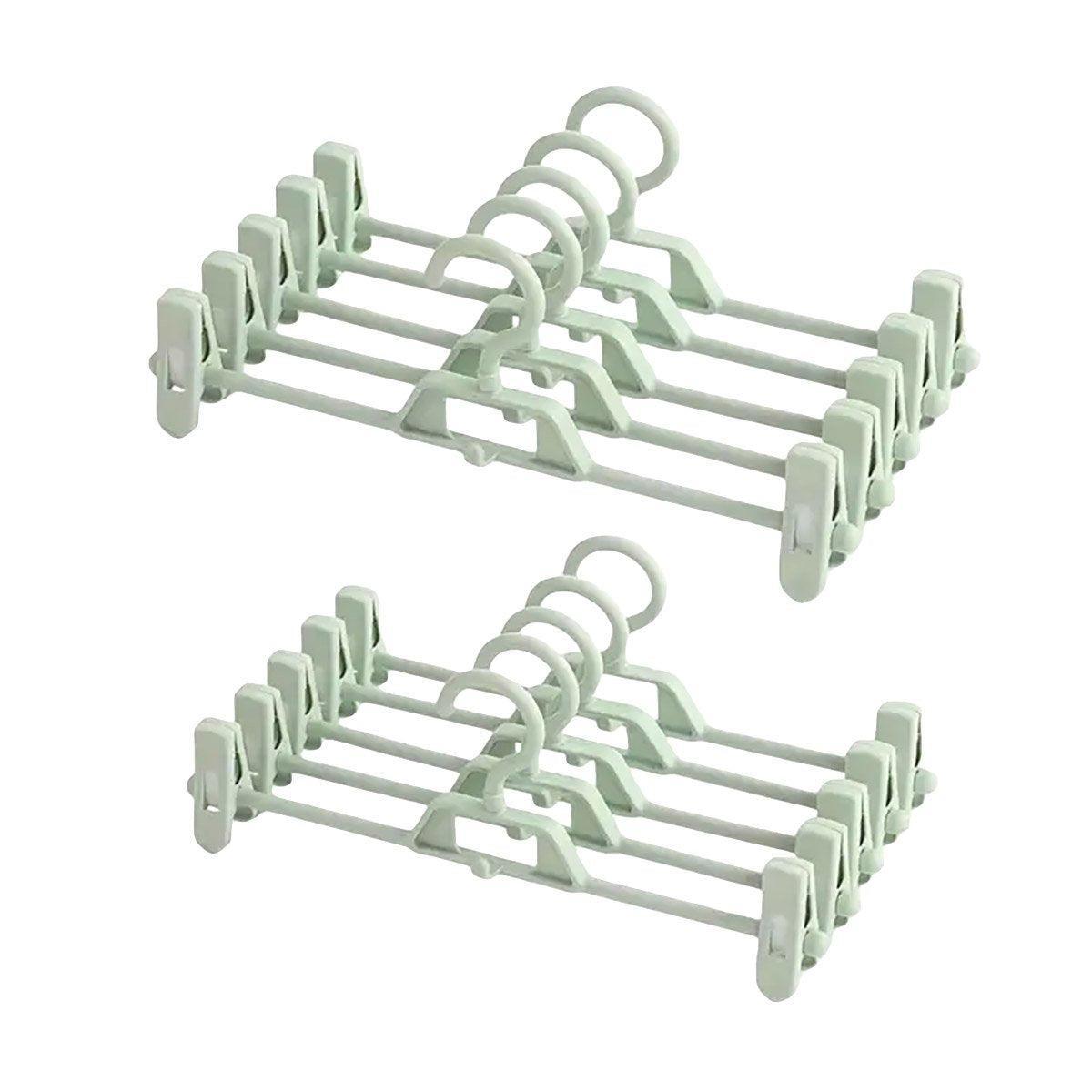 Seamless Household Retractable Pants Rack Buckle Clothes Clip Inner Hanger - Pink