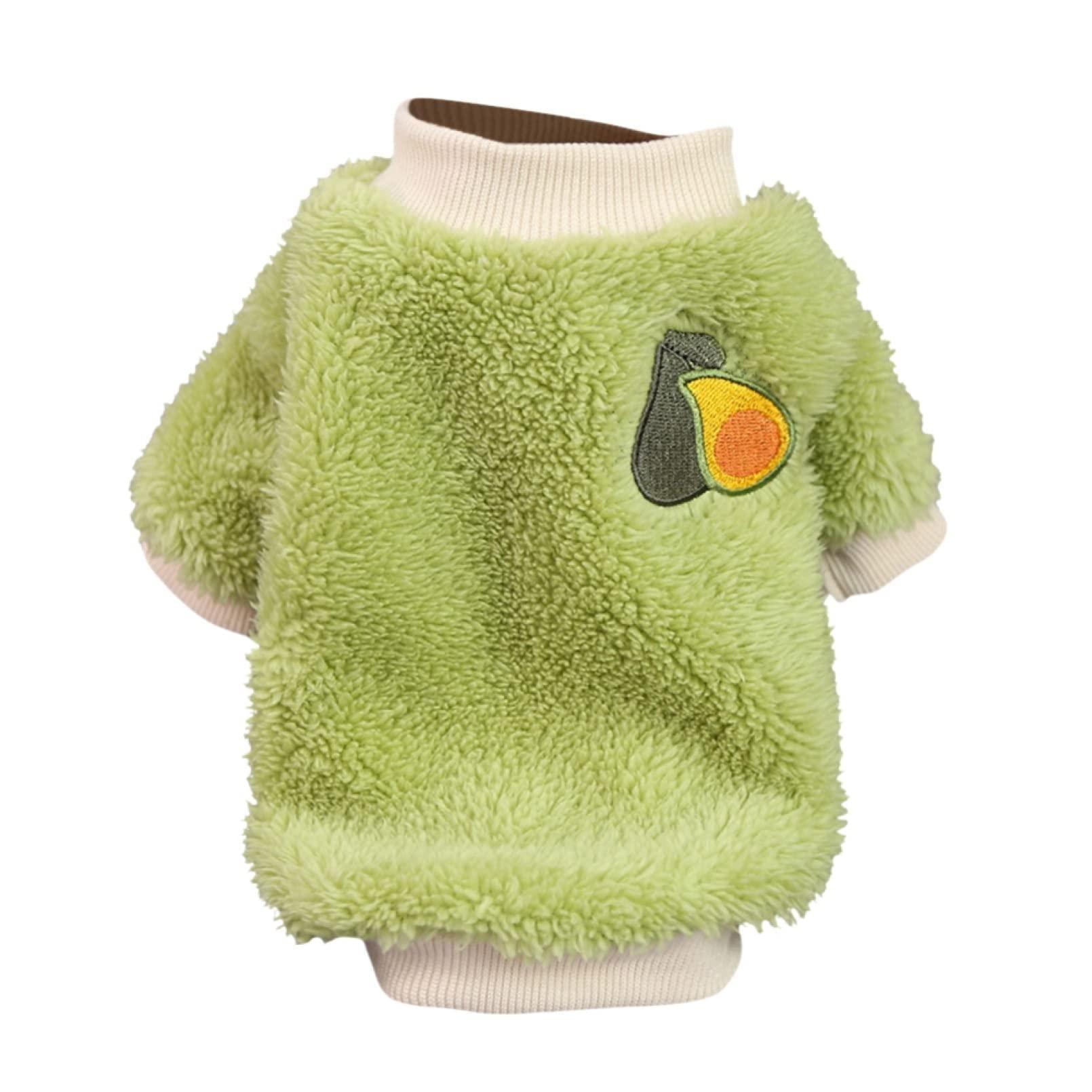 XS Puppy Pet Dog Fleece Warm Jumper Sweater Coat Small Yorkie Chihuahua Cat Clothes - Green