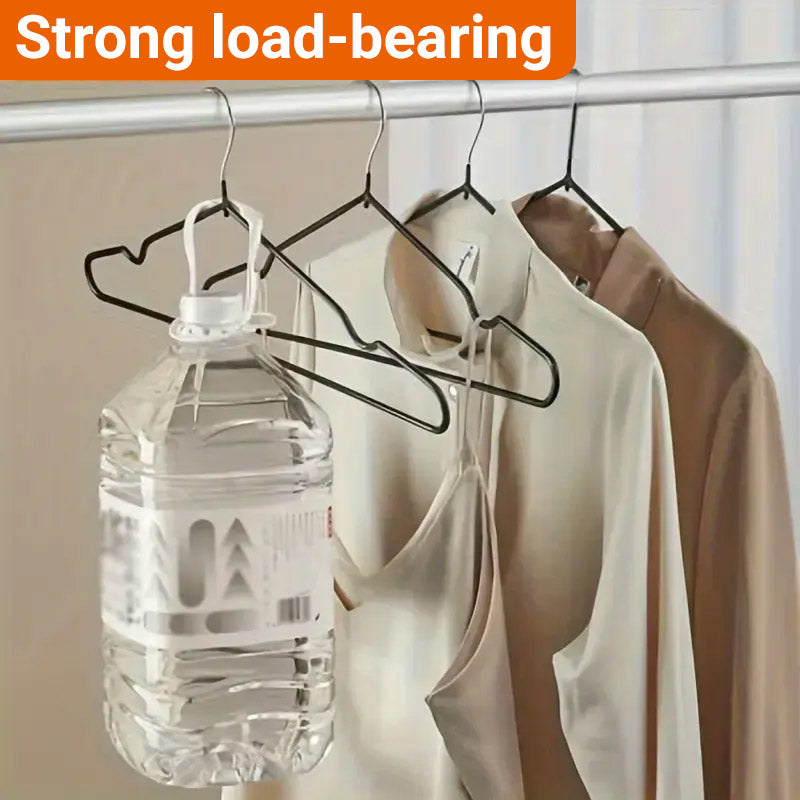 Clothes Hangers 10 Pack Anti Slip Plastic Hanger Clothes Rack Organizer - Grey