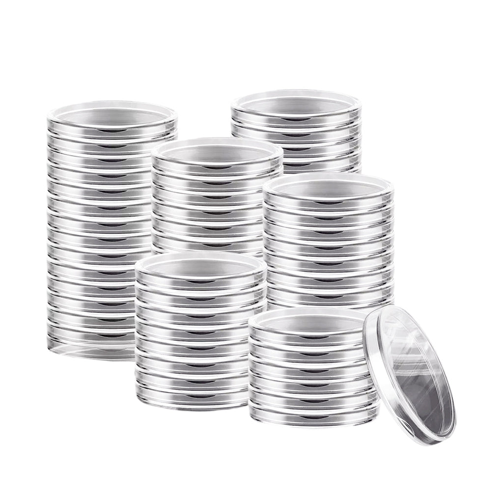 100pcs 40mm Coin Box Round Storage Case Commemorative Coin Protection Container
