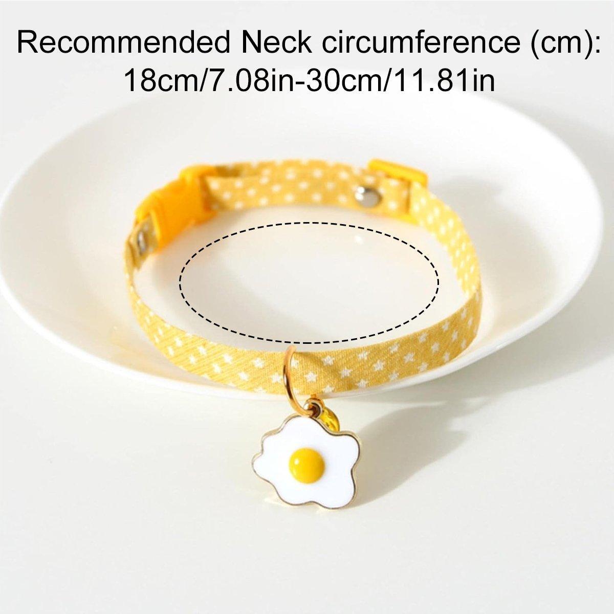 Adjustable Pet Collar with Buckle and Bell for Kitten and Dog Wearable Accessory - Yellow