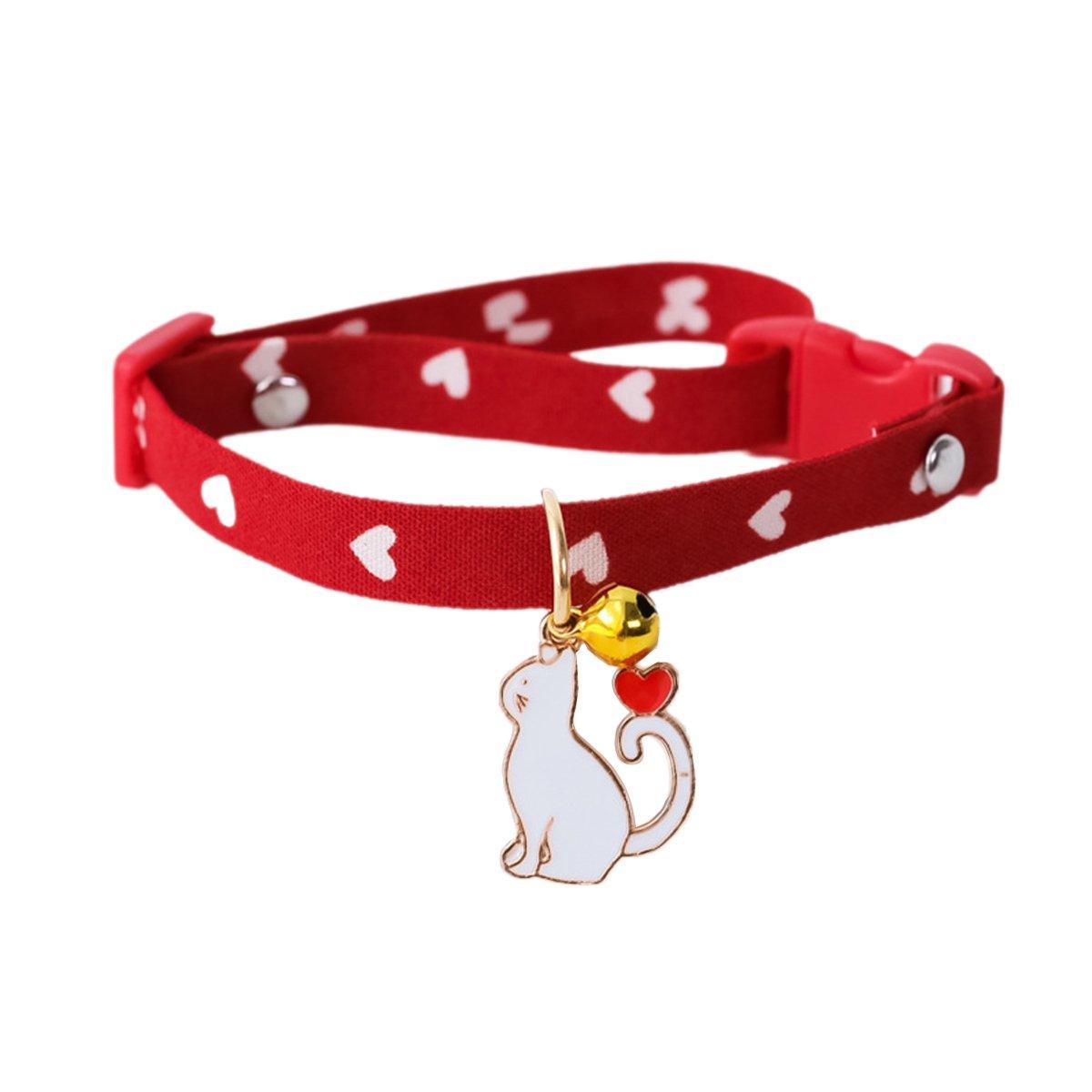 Adjustable Pet Collar with Buckle and Bell for Kitten and Dog Wearable Accessory - Yellow