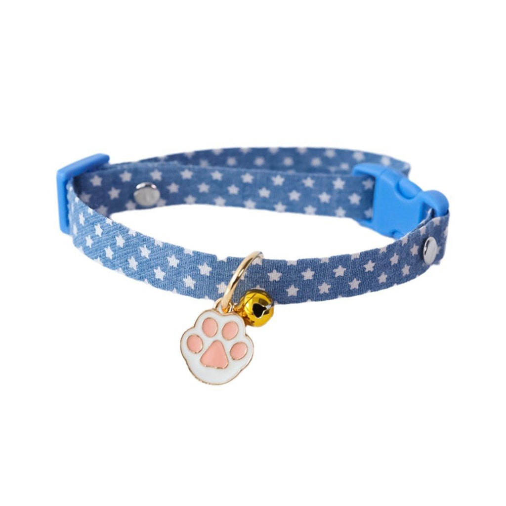 Adjustable Pet Collar with Buckle and Bell for Kitten and Dog Wearable Accessory - Yellow