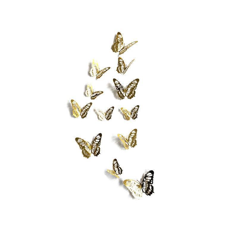 12X 3D Butterfly Wall Decals Stickers Removable Kids Nursery Decoration - 7603