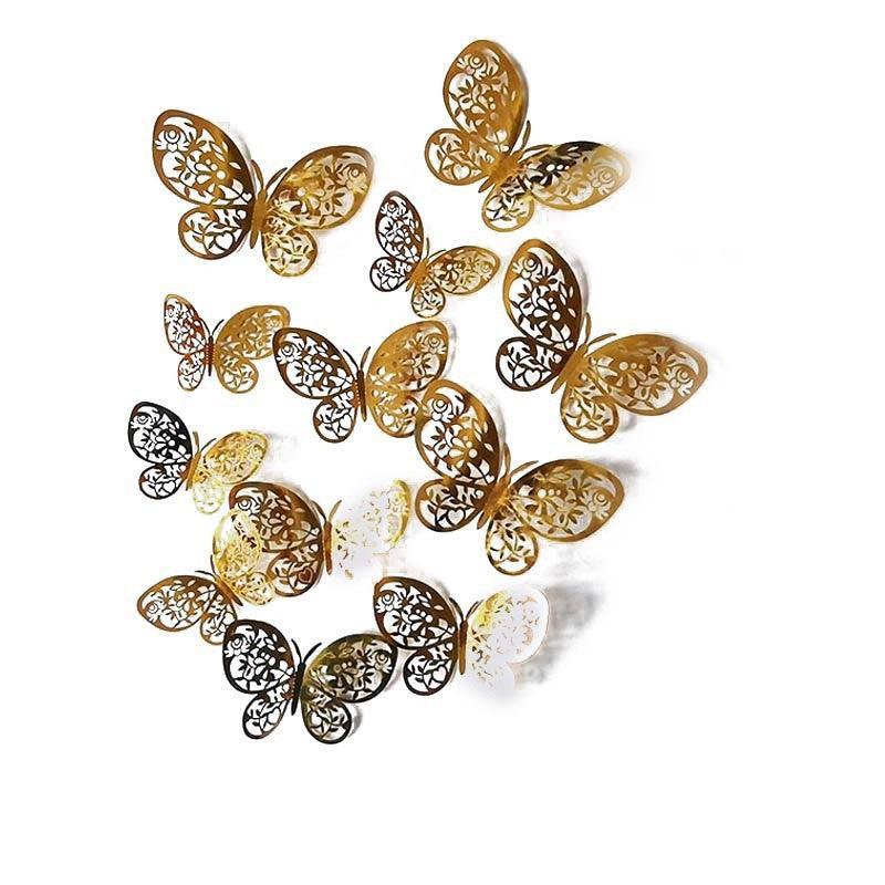 12X 3D Butterfly Wall Decals Stickers Removable Kids Nursery Decoration - 7605