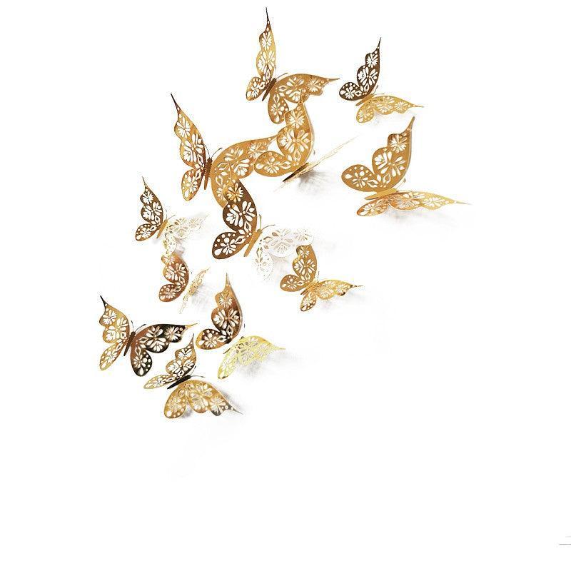 12X 3D Butterfly Wall Decals Stickers Removable Kids Nursery Decoration - 7605