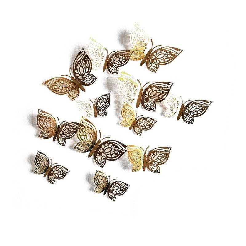 12X 3D Butterfly Wall Decals Stickers Removable Kids Nursery Decoration - 7607