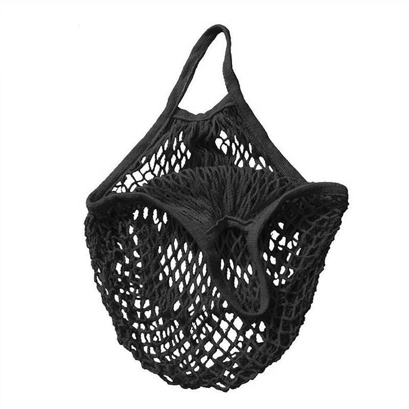 Reusable Mesh Net Shopping Bag String Tote Grocery Fruit Vegetable Storage - Beige